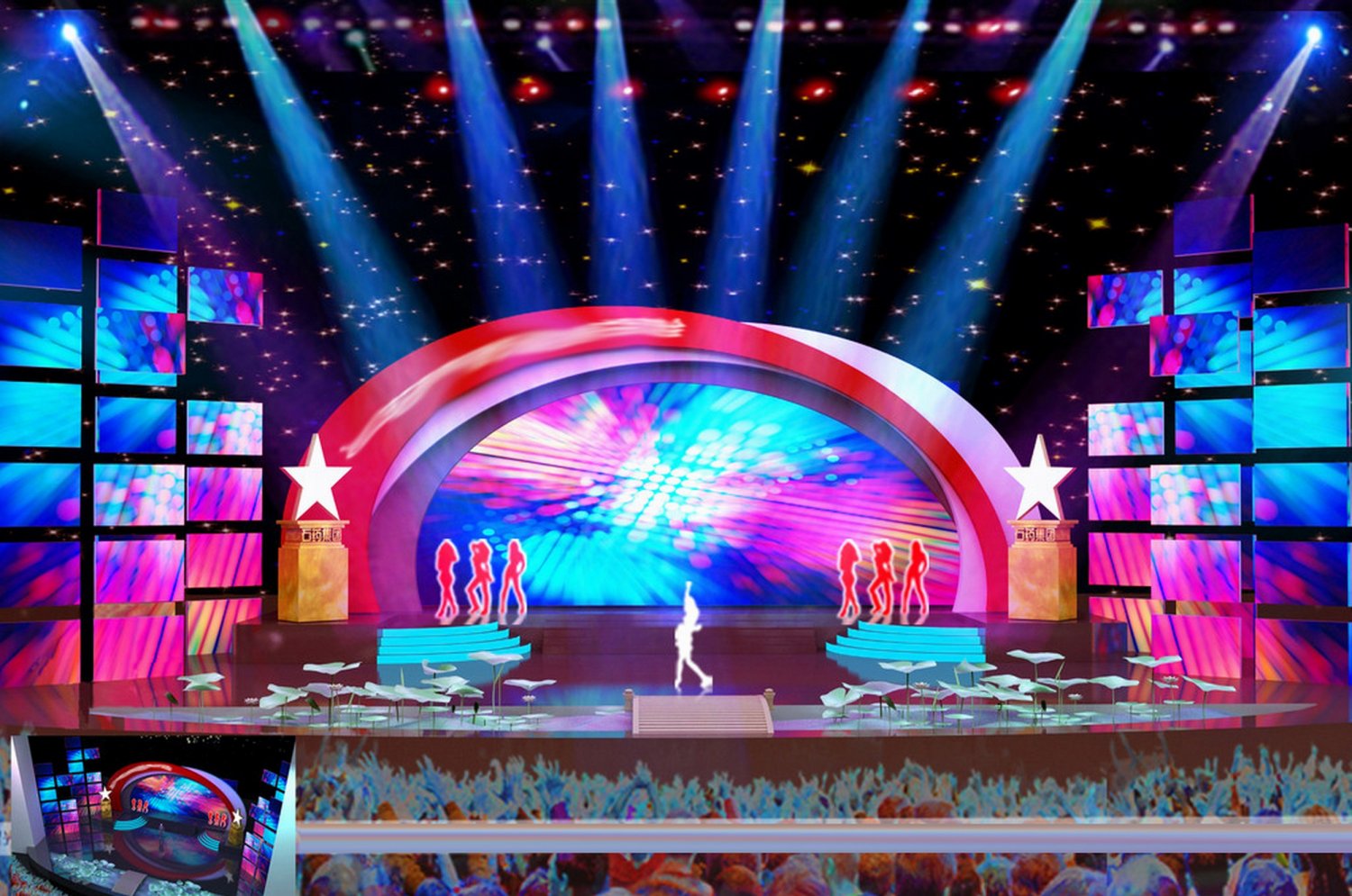 Performance stage concept - 3D stage design