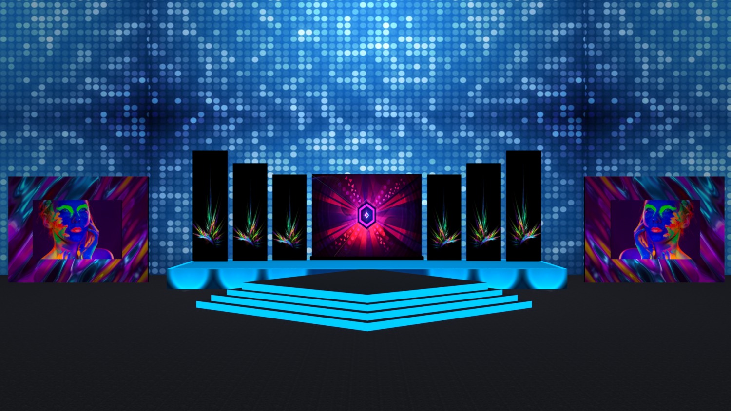 LED backdrop stage concept - 3D stage design